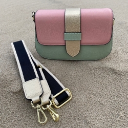 Grøn multi - Scarlett skuldertaske - Freja skind