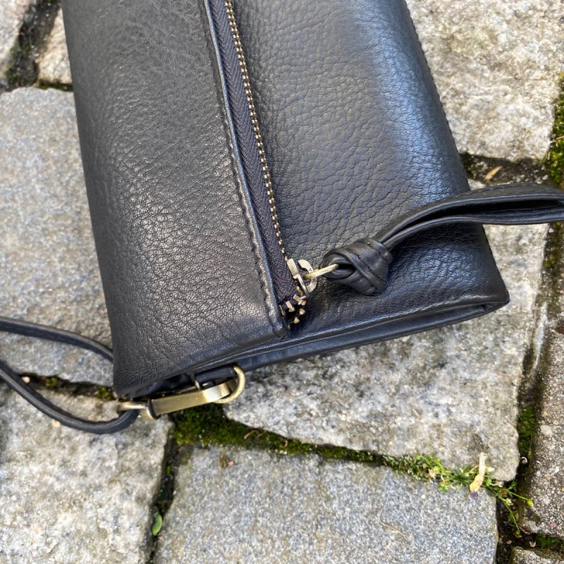 Rose crossbody pung - sort skind - Treats 180904 - Freja skind