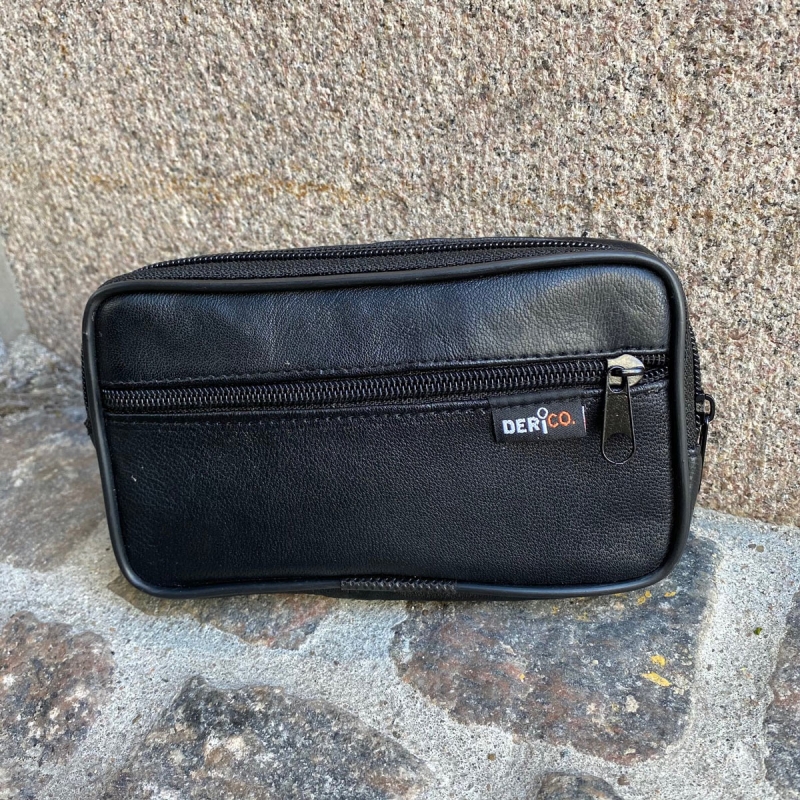 Traveler bälteväska för montering på bältet - Svart skinn