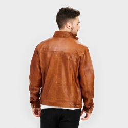 Cognac herre skindjakke - Ronin 2120