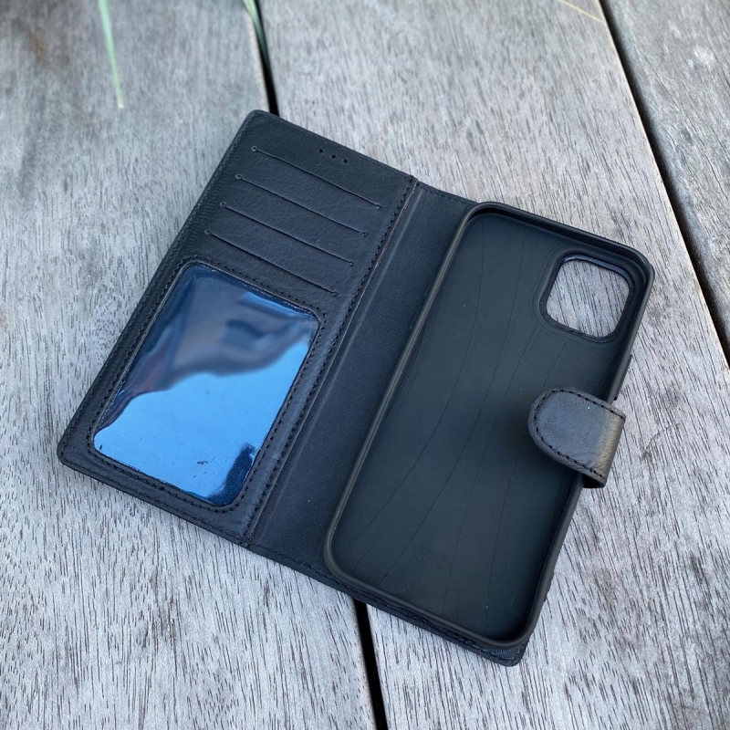 iPhone 12 Pro mobilcover i ægte skind - Freja skind