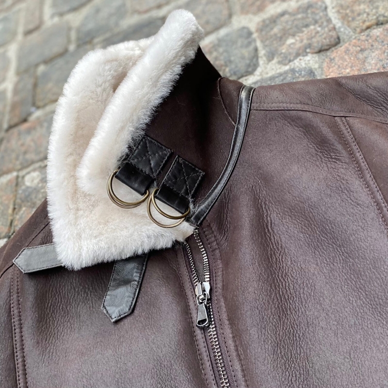 Murphy herre rulamsjakke - Brun - Pilotjakke - Freja skind