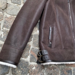 Murphy herre rulamsjakke - Brun - Pilotjakke - Freja skind