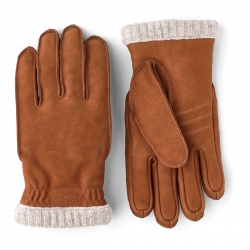 Joar herre læderhandske i cognac nubuck - Hestra - Freja skind