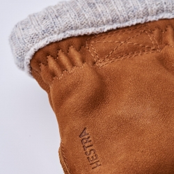 Joar herre læderhandske i cognac nubuck - Hestra - Freja skind