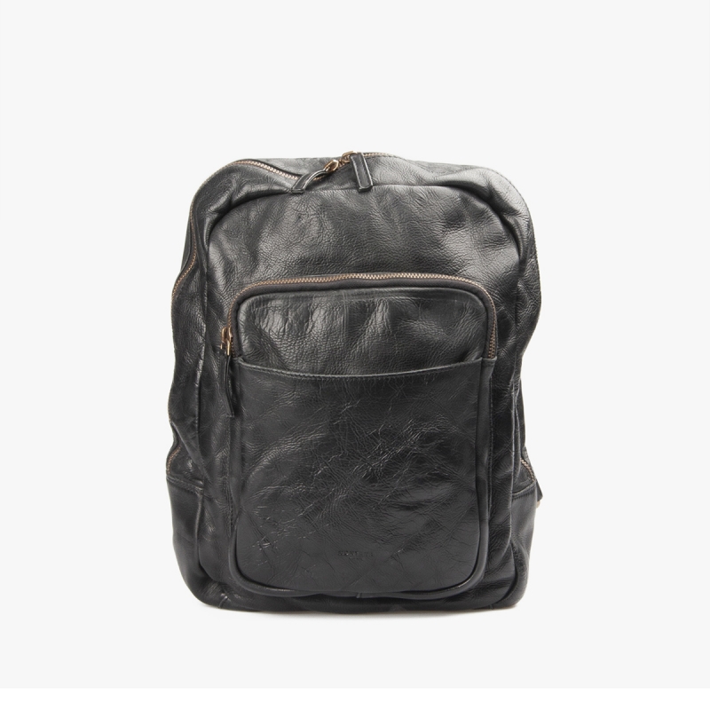 Læderrygsæk sort -  Jordan - Montana 272056 - Freja skind