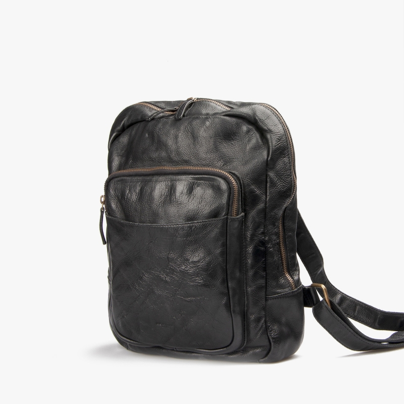 Læderrygsæk sort -  Jordan - Montana 272056 - Freja skind