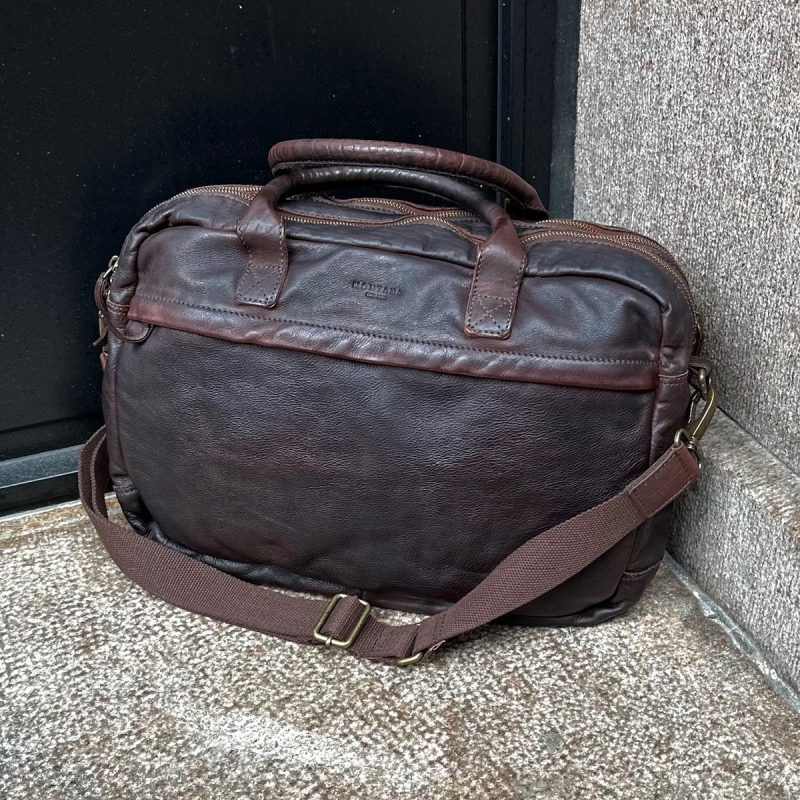 Lenox pc-väska - För 15,6" pc - Brun buffelskinn - Montana