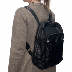 Læderrygsæk sort -  Jordan - Montana 272056 - Freja skind