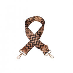 Lizzy skulderrem - Justerbar- Orange og svart - Treats