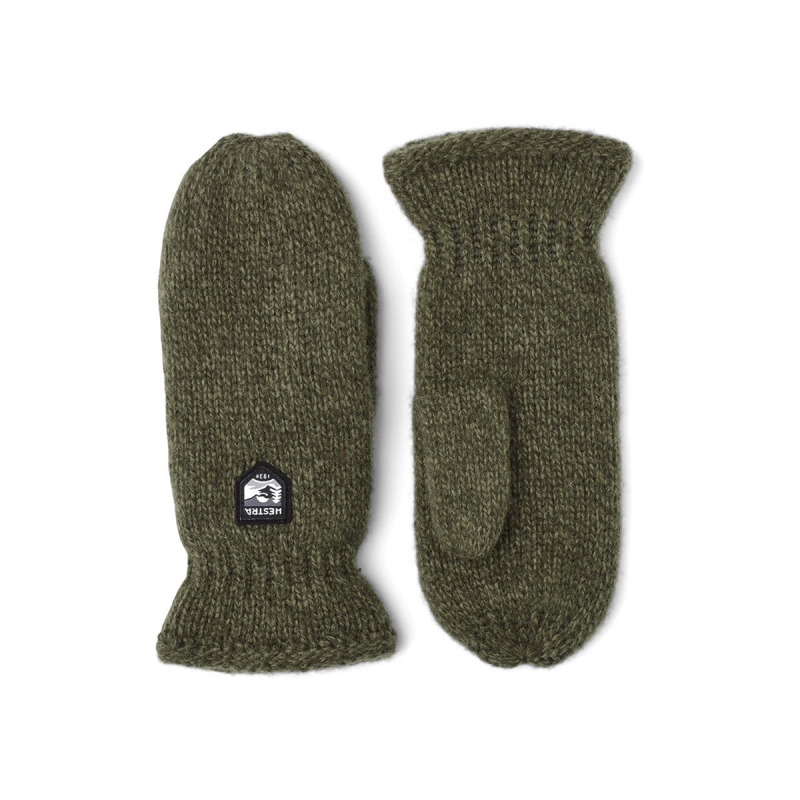 Dame uldluffe - Grøn Shetlands uld med thinsulate - Hestra - 63661