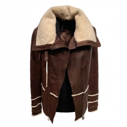 Pauline dame overgangsjakke - Blød cognac skind