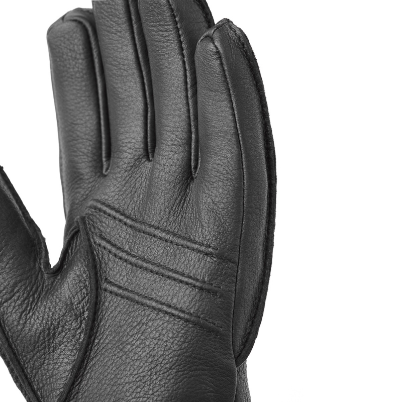 Adam läderhandske herr - Svart hjortskinn - Primaloft foder
