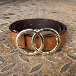 Ava damebælte cognac kernelæder- Treats - 302002