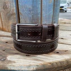 Brun herrebælte - Ægte kernelæder - Torino - Freja skind