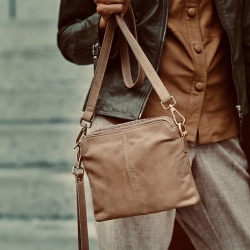 Liva skuldertaske og clutch - Orchid 18062 - Freja skind