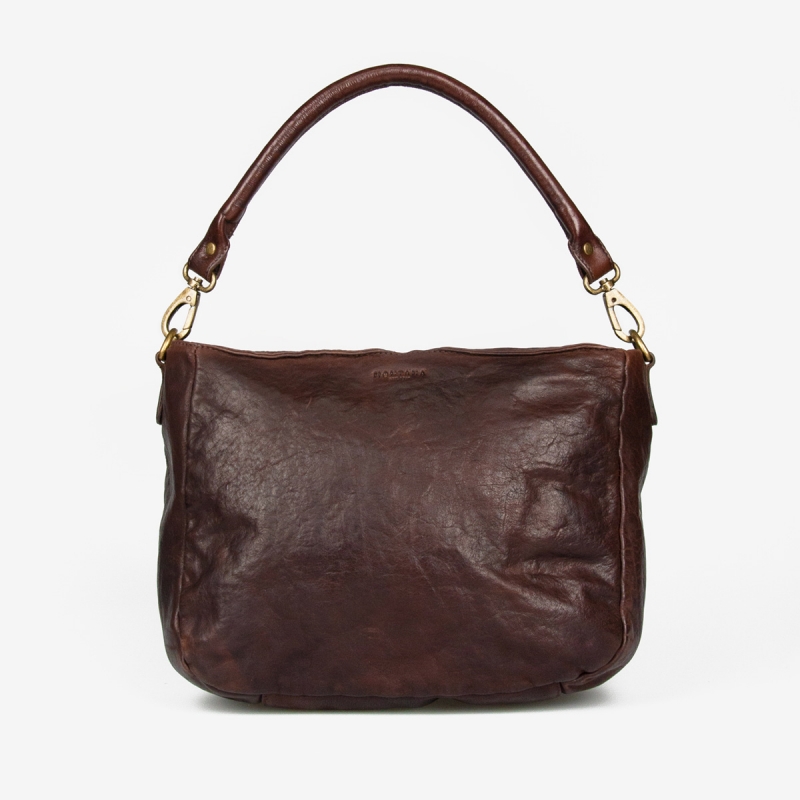 Brun skuldertaske - Bøffelskind - Gerty - Montana - 272304