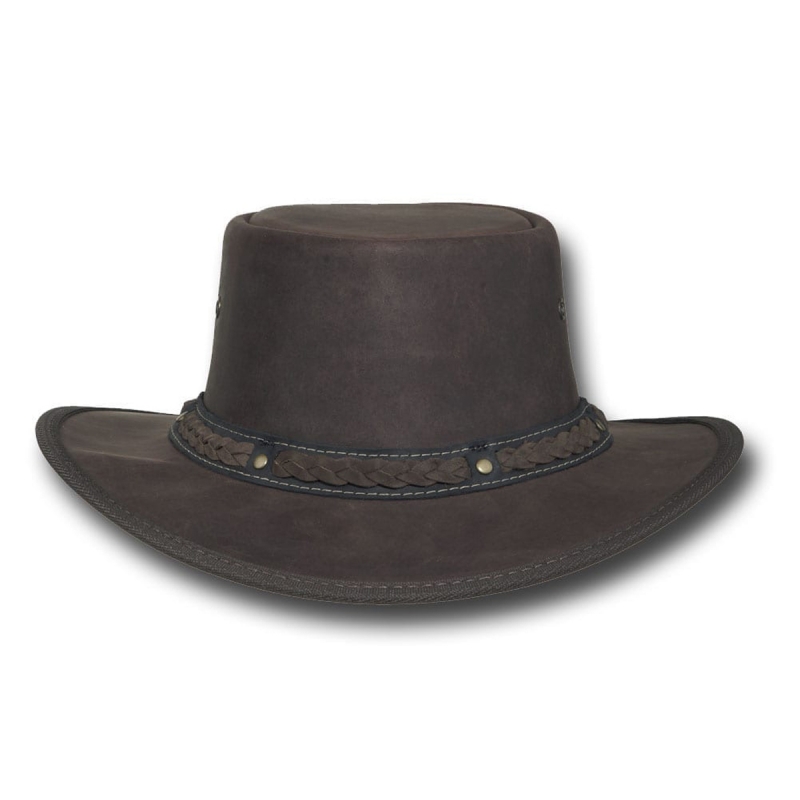 Squashy Bronco cooper - Australiensisk cowboyhatt - Brun oxläder