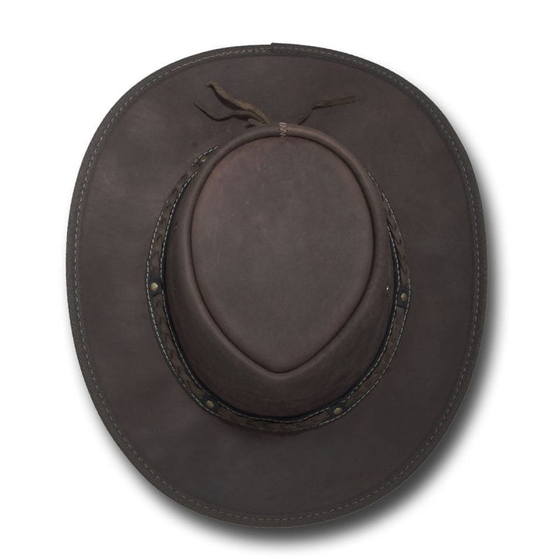 Squashy Bronco cooper - Australiensisk cowboyhatt - Brun oxläder