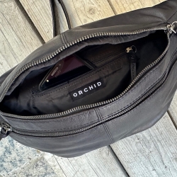 Vivian bumbag i blød skind - sort - Freja skind