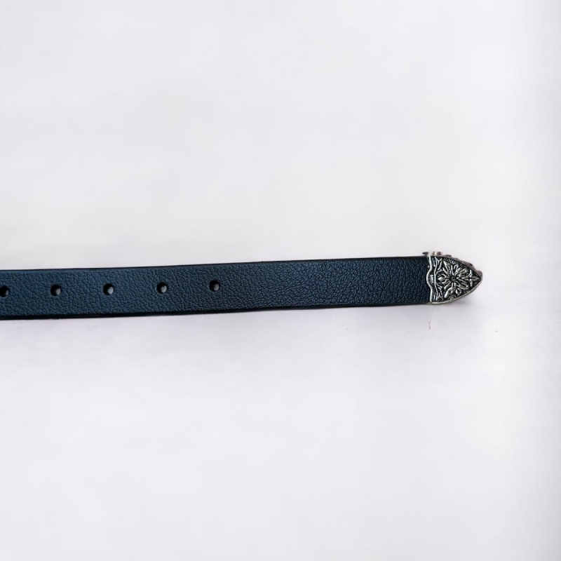 Tamara dame skindbælte - spænde med mønster - Freja skind