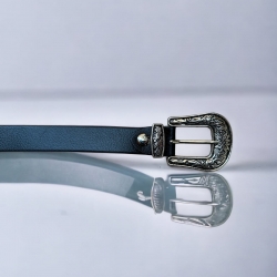 Tamara dame skindbælte - spænde med mønster - Freja skind