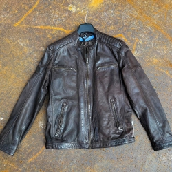 Almond brun herre skindjakke 2130 - Notyz - Freja skind