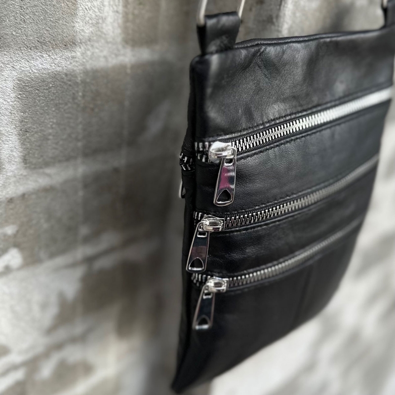 sort Andrea crossover taske - Freja skind