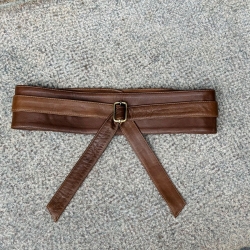 Taljebælte i blød cognac skind - Freja skind