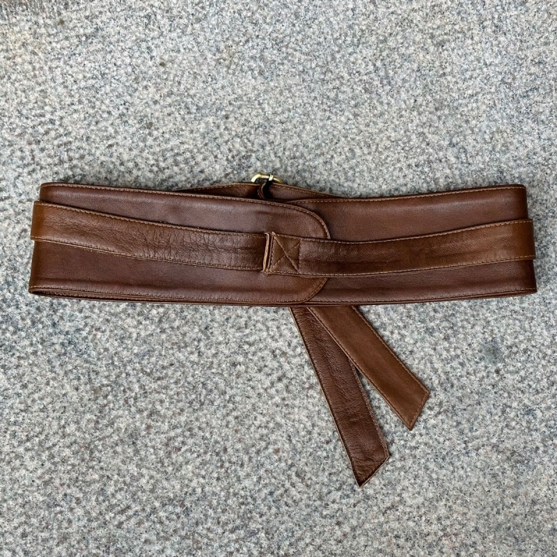 Taljebælte i blød cognac skind - Freja skind