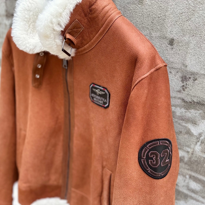 Jackson fårskinnsjacka - Pilotstil - Cognac - Herr - Freja Skind