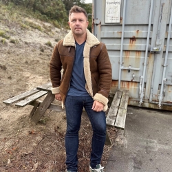 Mustang herre rulamsjakke - Ekstra ryglængde - Freja skind