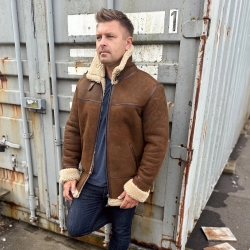 Mustang herre rulamsjakke - Ekstra ryglængde - Freja skind