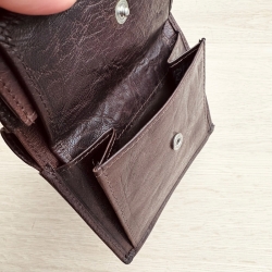 Brun herre læderpung med to fløje - Montana