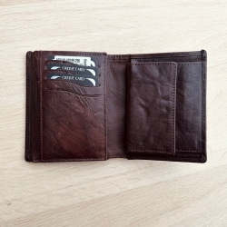 Brun herre læderpung med to fløje - Montana - 160410