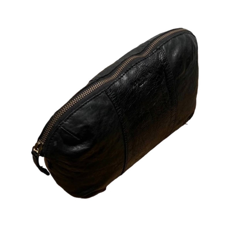 Cora necessär i svart buffelskinn - Montana