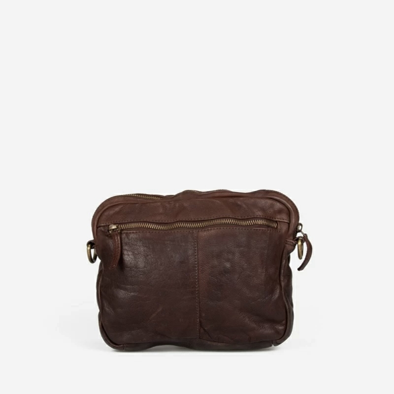 Dayton crossbody taske i brun bøffelskind - Montana - 272303