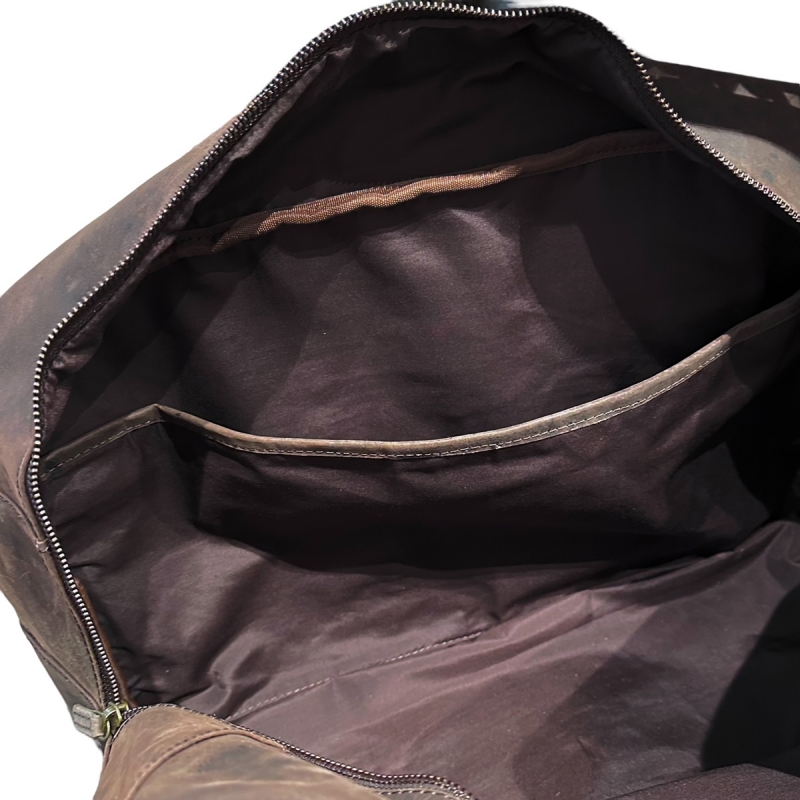 Brun weekendtaske læder - Sydney fra Freja skind