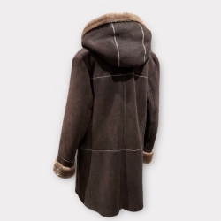 Dame rulamsjakke - Clara - Brun Toscana rulam - Blød og varm - Freja skind