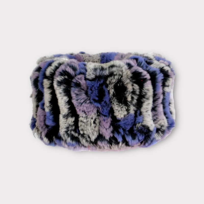 Pandebånd af rex kaninpels - multifarvet - Levinsky