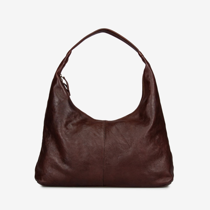 Hays skuldertaske - Brun bøffelskind - Montana - 272324