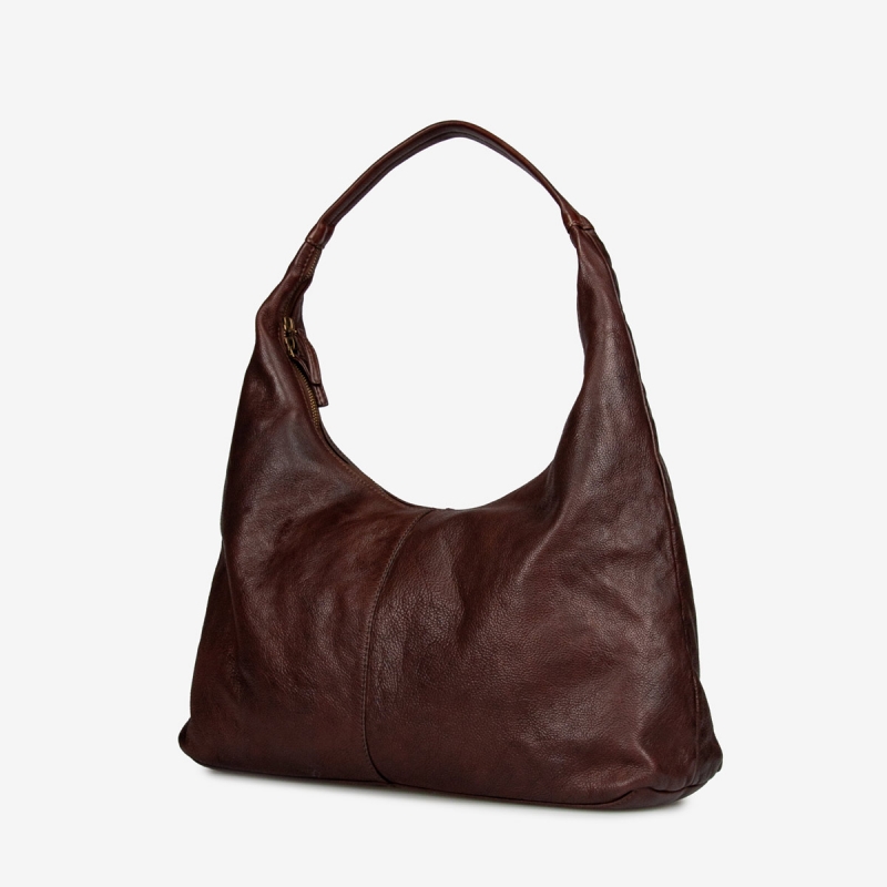 Hays skuldertaske - Brun bøffelskind - Montana - 272324