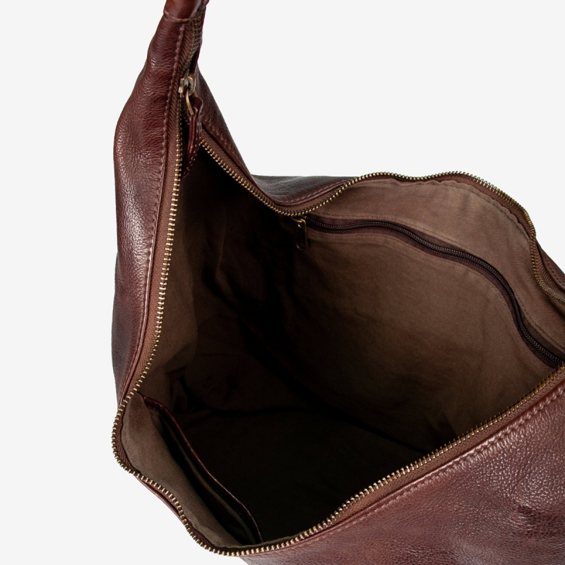 Hays skuldertaske - Brun bøffelskind - Montana - 272324