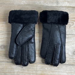 Ydun rulamshandske dame - Sort rulam - Blød og varm - Freja skind