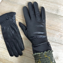 sort Tracy dame skindhandske - blød skind - Freja skind