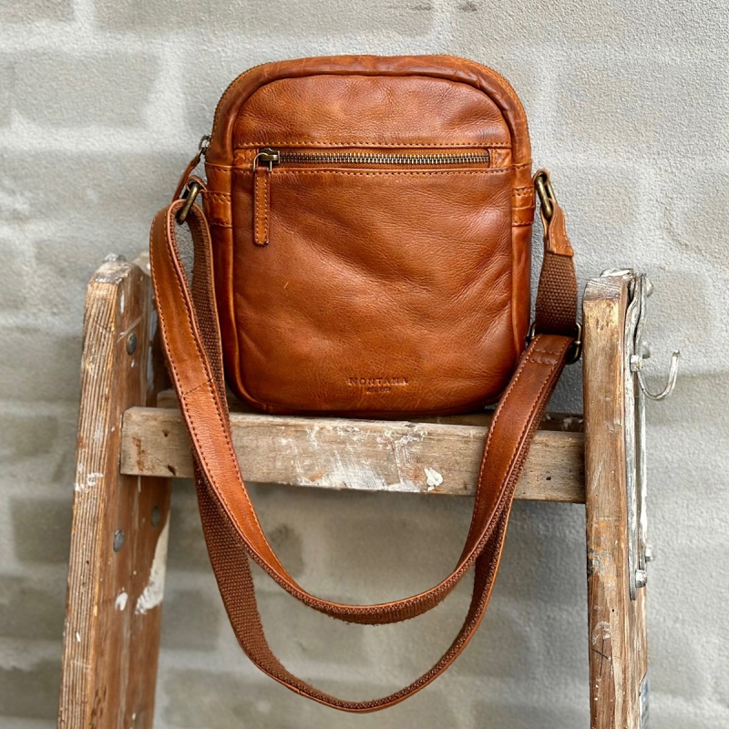 Richmond herrväska i cognac buffelskinn - Montana