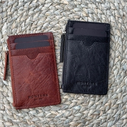 Daytona kortholder til 3 kort og mønt - Montana - Bøffelskind - Freja skind