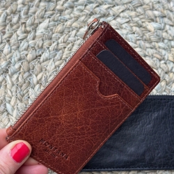 Daytona kortholder til 3 kort og mønt - Montana - Bøffelskind - Freja skind