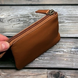 Tascha pung i blød cognac lammeskind - Freja skind