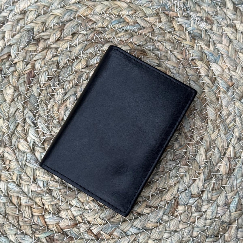 Nicolas - sort herre læderpung med kort pull up funktion - Freja skind